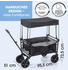EASYmaxx Bollerwagen mit Dach anthrazit schwarz