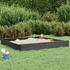 grau: vidaXL Sandkasten mit Sitzen Quadratisch Kiefer 160 x 160 x 20