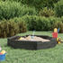 grau: vidaXL Sandkasten mit Sitzen Achteck Kiefer 111 x 111 x 20