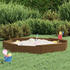 honigbraun: vidaXL Sandkasten mit Sitzen Achteck Kiefer 159,5 x 159,5 x 20