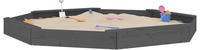 vidaXL Sandkasten mit Sitzen Achteck Kiefer 232 x 232 x 20 grau