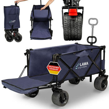 LAWA Living and Lifestyle Bollerwagen faltbar verl&auml;ngerbar blau