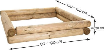 BooGardi Sandkasten Bausatz 110x150x20cm (SDK01KIKI11152)