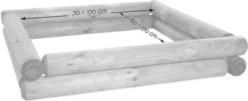 BooGardi Sandkasten Bausatz 160x160x20cm (SDK01KIKI16162)