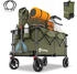 Sekey XXL Plus Bollerwagen Faltbar 200L 150KG Tragkraft khaki (FW72)
