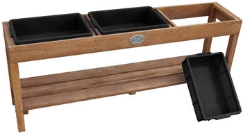 AXI Sand und Wassertisch mit 3 Behältern Dunkelbraun Behälter Schwarz