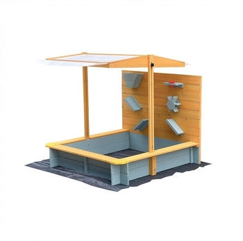 Home Deluxe Sandkasten mit &Uuml;berdachung &bdquo;Sandy&ldquo; Holz/Grau
