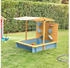 Home Deluxe Sandkasten mit Überdachung „Sandy“ Holz/Grau