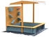 Home Deluxe Sandkasten mit Überdachung „Sandy“ Holz/Grau