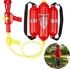 Relaxdays 10027680 Feuerwehr Wasserspritze, 2,5 l Wassertank, 5 m Reichweite, 2 Sprühfunktionen, Löschrucksack Kinder, rot-gelb