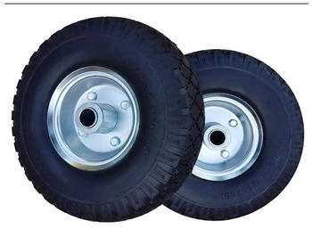 Frosal Ersatzrad 2 x PU Rad Stahlfelge Silber 20 mm Bollerwagen Sackkarre