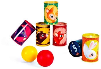 Janod Dosenwerf-Spiel Waldbewohner 8-Teilig In Bunt