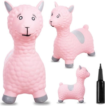 Sunbaby Hüpftier mit Pumpe rosa Alpaka
