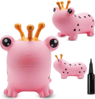 Sunbaby Hüpftier mit Pumpe rosa Frosch mit Krone