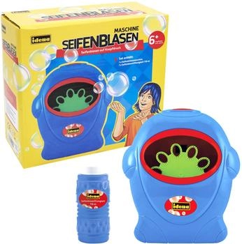 Idena Seifenblasenmaschine Blau mit 118 ml Seifenblasenflüssigkeit für Kinder ab 6 Jahren (40228)