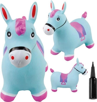 Sunbaby Hüpftier mit Pumpe blaues Pferd