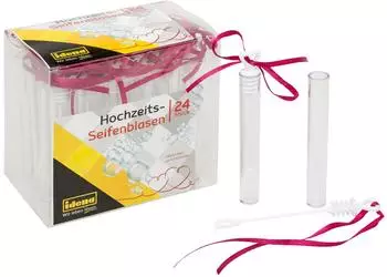 Idena Seifenblasen Stick mit Herzdeckel 24x4,5ml
