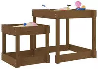 vidaXL Sand-Spieltische 2 Stk. Honigbraun Massivholz Kiefer