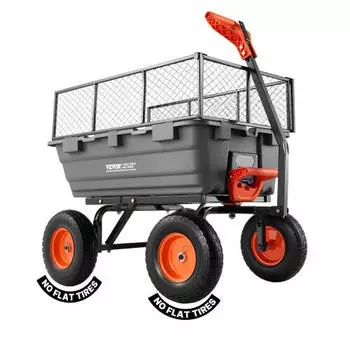 VEVOR Gartenwagen mit Kippfunktion 544kg, 270° drehbar, 13-Zoll PU-Reifen (TC4273C)