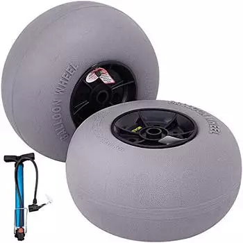 VEVOR Ballonr&auml;der 13" TPU Strandr&auml;der 55kg Niederdruck 2-3PSI, 2 St&uuml;ck (13" Beach Balloon Wheels)
