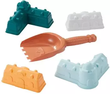 Ecoiffier Sandformen Schloss Strandspielzeug Set mit Schaufel 5-teilig