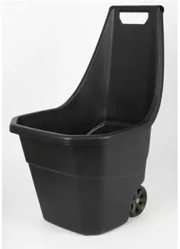 Vam Load&Go Mehrzweck-Gartenwagen 55L Schwarz Holz 4 R&auml;der