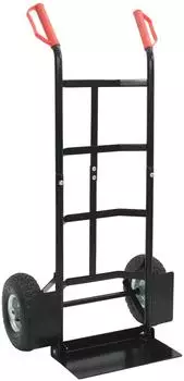 vidaXL Erweiterbarer Handwagen Stahl Schwarz/Rot 57x46x113cm