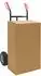vidaXL Erweiterbarer Handwagen Stahl Schwarz/Rot 57x46x113cm