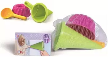 Androni Giocattoli Sand Funnel mit Cake Sand Mold and Scoop 3 Stk.