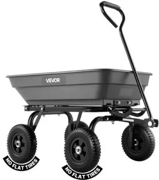 VEVOR Gartenwagen mit Kippfunktion 181kg 270&deg; drehbar Kunststoff & Stahl