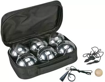Spetebo Boule-Set mit Tragetasche, 6 Metallkugeln (66021)