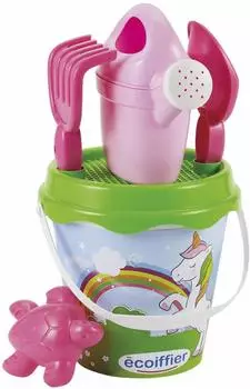 Ecoiffier Eimer gef&uuml;llt, Einhorn, 17 cm, ECO687, Multi