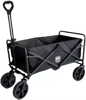 Happy People Faltbarer Bollerwagen 100x50x59cm, schwarz, Polyester (29463400-0)