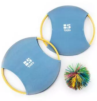 BS Toys Bouncer Bambus-Schl&auml;ger mit Flauschball, 2er-Set, ab 6 Jahren (GA477)