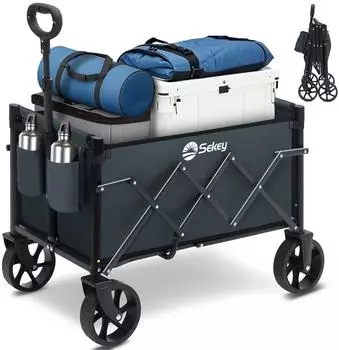 Sekey Bollerwagen faltbar, 4 R&auml;der, 80kg / 60L (FW192)