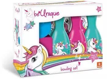 Mondo Bowling-Set Unicorn für Kinder, 6 Kegel (28526)