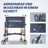 HOMECALL Bollerwagen faltbar, 120L, bis 100kg, Metall/Textil