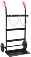 vidaXL Handwagen Schwarz und Rot 63 x 43,5 x 110 cm Stahl