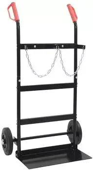 vidaXL Sackkarre schwarz/rot, Stahl, 63x43,5x110cm