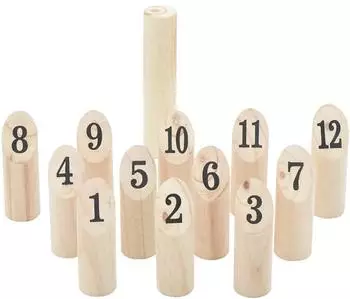 vidaXL Kubb-Spielset 13-tlg. Massivholz Kiefer mit Tragetasche (4008440)