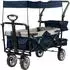Zelsius Bollerwagen faltbar mit Dach, blau/grau