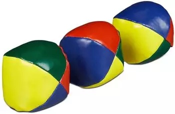 Relaxdays Jonglierbälle-Set, 30 Stück, 6cm, für Kinder