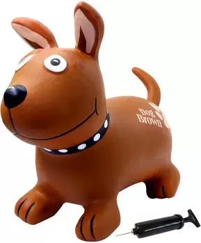 Jamara HoppyDoo Hüpftier Hund, braun, mit Pumpe (466004)