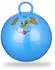 Relaxdays Hüpfball Kinder, Hund-Motiv, mit Griff, blau, 45cm (2er-Set)