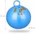 Relaxdays Hüpfball Kinder, Hund-Motiv, mit Griff, blau, 45cm (2er-Set)