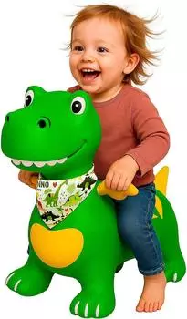 Jamara HoppyDoo Hüpftier Dino mit Flügel, grün, mit Pumpe (466007)