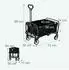 Relaxdays Bollerwagen, faltbar, 100kg, Teleskopgriff, Oxford-Gewebe, schwarz