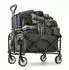 Relaxdays Faltbarer Bollerwagen, Teleskopgriff, Oxford-Gewebe, 100kg, grau