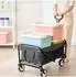 Relaxdays Faltbarer Bollerwagen, Teleskopgriff, Oxford-Gewebe, 100kg, grau