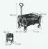 Relaxdays Faltbarer Bollerwagen, Teleskopgriff, Oxford-Gewebe, 100kg, grau